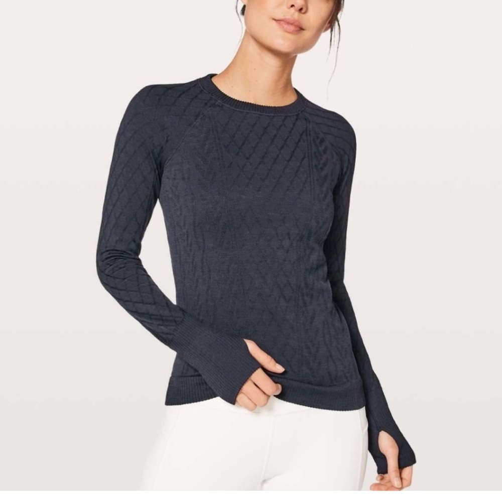 Lululemon Rest Less Pullover in Diamond Midnight Navy